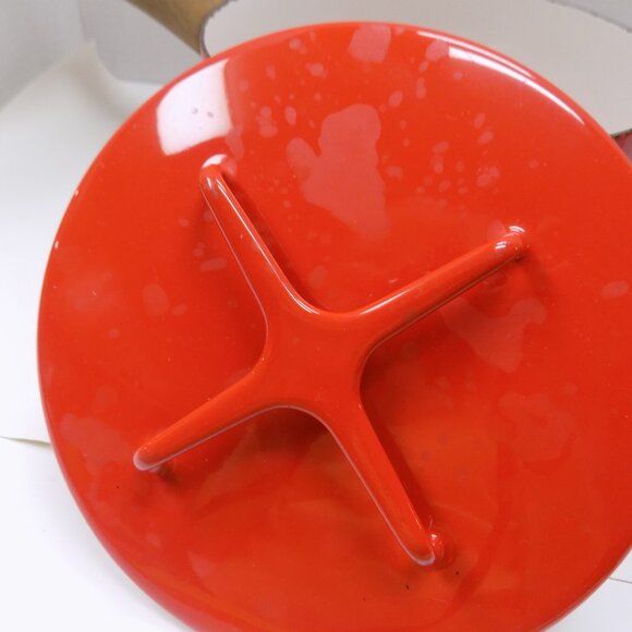 MCM DANSK Kobenstyle Red Enamel Pot 3 qt Jens Quistgaard IHQ France Retro - Picture 7 of 12
